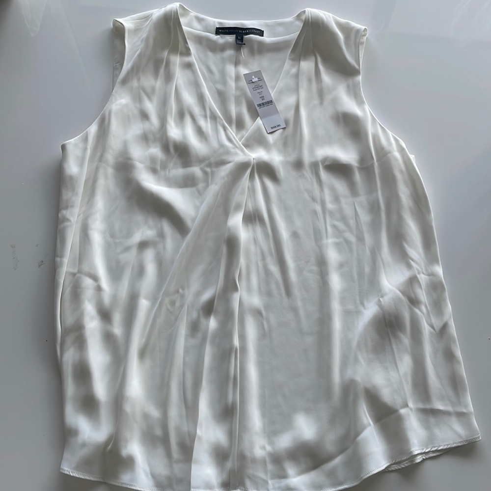 White House Black Market white blouse NWT